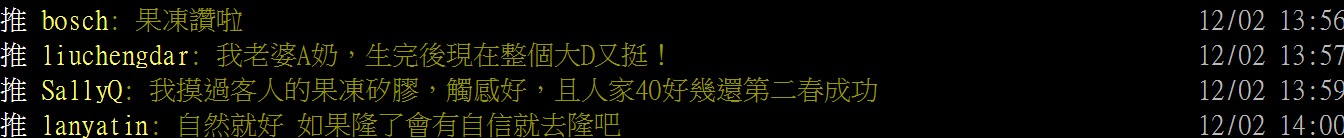 ptt果凍矽膠隆乳心得，摸過的觸感就是不一樣